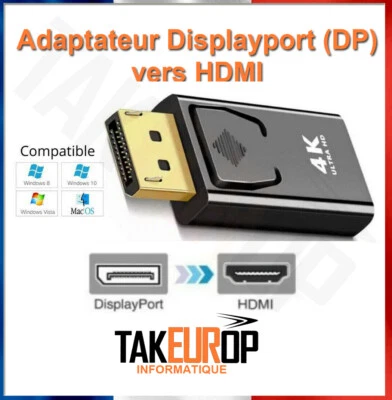 DP Male to HDMI-compatible Female Adapter DisplayPort to HDMI-compatible Co - Bild 1 von 3
