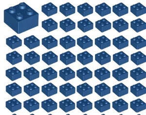 ☀️50x NUEVO LEGO 2x2 Ladrillos AZUL OSCURO # 3003 Piezas a Granel Edificio de la Ciudad - Imagen 1 de 1