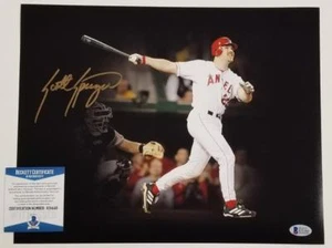 SCOTT SPIEZIO Signed Angels 2002 World Series 11x14 Photo Auto ~ Beckett BAS COA - Picture 1 of 1