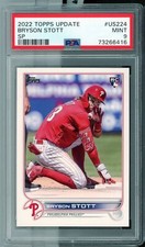 2022 Topps Update SP Bryson Stott Rookie PSA 9 Philadelphia Phillies #US224