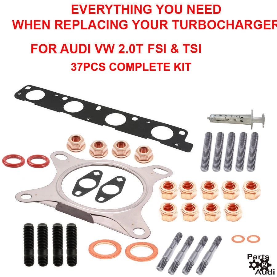 Kit de instalación de turbocompresor ELRING juntas tóricas, studs; Audi VW 2.0T OEM Foto 1 de 1