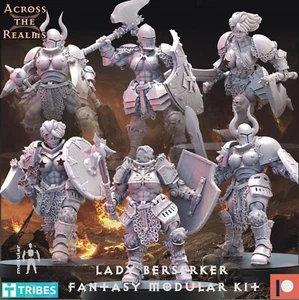 Lady Berserker (x6)/Chaos Warriors/RPG/Wargaming/3D Print/Across the Realm - Picture 1 of 2