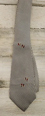 Corbata Bianchi 59" Amarillo/Negro Rayas Geométrica Hecha en Italia Toda Seda Foto 1 de 4