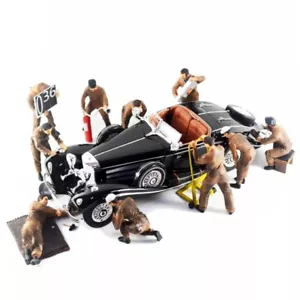 Diorama 1/18 Car Mechanic Figure Model Garage Workshop Scene Model Accessories - Picture 1 of 45