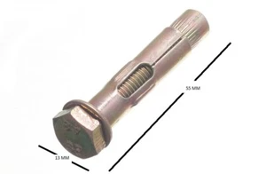 Sleeve Anchor Hex Bolt M8 Bolt By M10 Shield By 50mm Length Yzp Pack Of 12 - Picture 1 of 1
