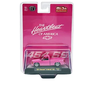 chase 1991 CHEVROLET C1500 SS 454 PICK UP TRUCK 1:64 PINK M2 MACHINE 31500-MJS76 - Picture 1 of 3