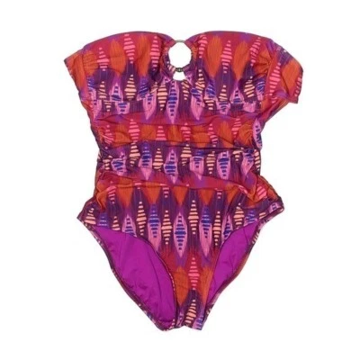 Traje de baño Vix Paula Hermanny colorido estampado boho sin tirantes de una pieza talla 6 Foto 1 de 4