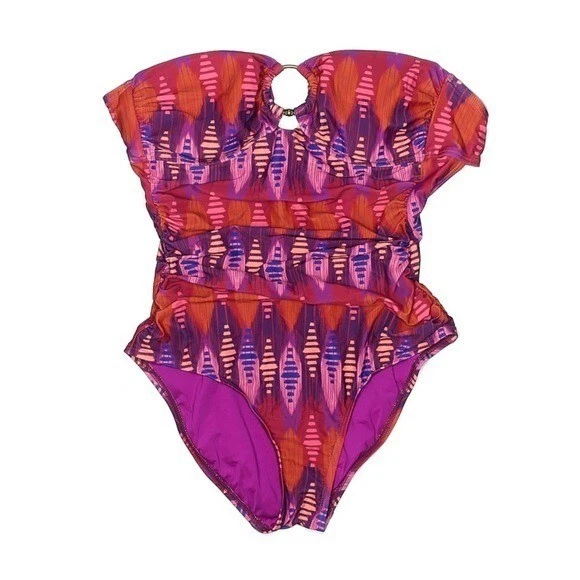 Maiô Vix Paula Hermanny colorido estampa boho sem alças peça única tamanho 6 - Imagem 1 de 4