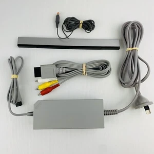 Nintendo Wii Accessories: Power Supply AV Cable and Sensor Bar All Genuine - Picture 1 of 6
