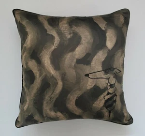 TRUSSARDI HOME1 CUSCINO ARREDO 50X50 CM "KNIT TORTORA" tessuto cotone - Foto 1 di 4