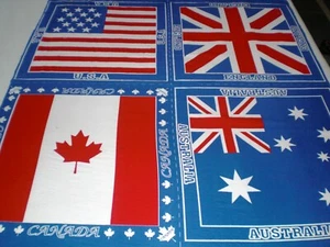 Panel de tela de coser bandera tamaño 38""x 42"" para artesanía - Imagen 1 de 7