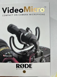 Rode Videomicro Microphone Compact sur Caméra avec Support antichoc Rycote Lyre, Auxil - Photo 1 sur 6