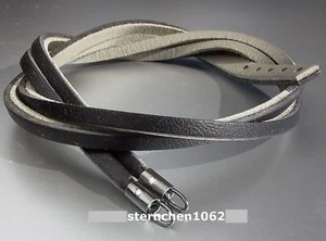 Trollbeads * Lederarmband, Schwarz - Grau * Leather Bracelet, Grey * 36 - 45 cm - Picture 1 of 1