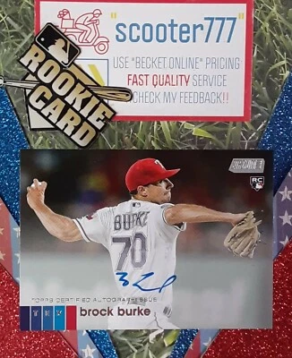 2020 Stadium Club Autographs~⭐BROCK BURKE⭐{RC}《 On✒️Card AUTOGRAPH/AUTO 》RANGERS - Image 1 of 2