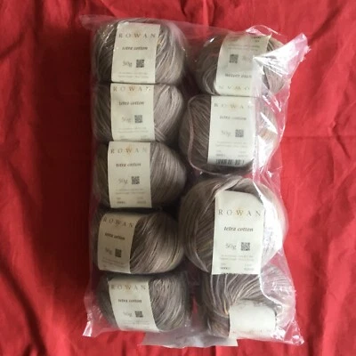 Rowan Tetra Cotton Shade "ISEO" #00001 Lot 10 Skeins 50g  New - Image 1 of 4