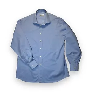 Vintage Y2K Pierre Balmain Men’s Blue Dress Shirt 42 / 16.5 (L) Made In Italy - Picture 1 of 7