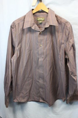 Camisa de Vestir Eddie Bauer XL Multicolor RAYAS Resistente a Arrugas Manga Larga COMO NUEVA Foto 1 de 4