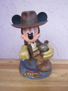 2011 Disney Parks Mickey Mouse Indiana Jones Figur Coin Bank Sparschwein 9 Zoll - Bild 1 von 6