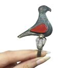 Afghanischer alter seltener Vogelfigur Achat Statement Ring Größe 9,25US Stamm Vintage Art