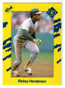 RICKEY HENDERSON  A's  1990 CLASSIC YELLOW #T27