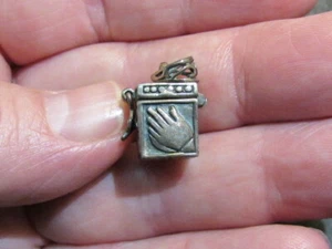 Collana con ciondolo scatola di preghiera in argento sterling si apre dall'alto - Foto 1 di 6