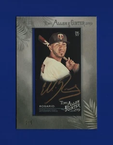 2019 Topps Allen & Ginter X Mini Auto Gold Ink #MA-ER Eddie Rosario 1/5 - Picture 1 of 2