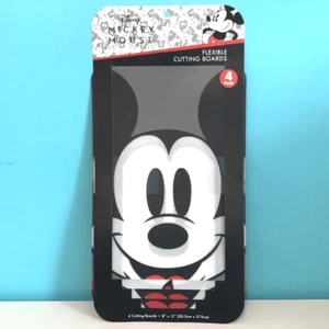 NWT Disney Mickey Mouse Flexible 4 Pack Cutting,Chopping Boards 8x11” BPA Free - Picture 1 of 12