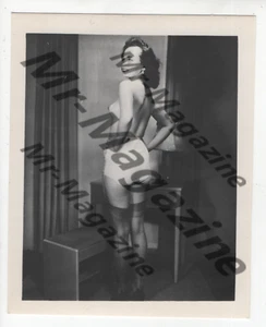 Vintage Risqué Pinup B&W 4"x5" Sexy Cheesecake Brunette Nylons Lingerie XX-29 - Picture 1 of 1