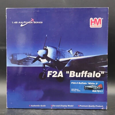 Hobby Master 1:48 Brewster F2A-3 Buffalo USN White 2 Operational Training HA7011 - Image 1 of 4