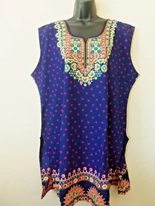 Indian Bollywood Designer Printed Crepe kurta Kurti Tunic for Women PLUS SIZE - Picture 1 of 6