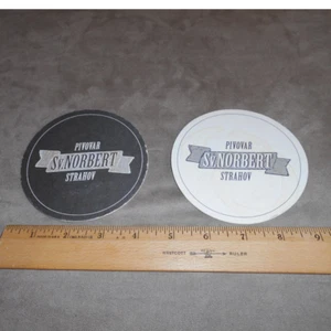 Pivovar Sv. Norbert Starhov Prague Lot of 2 Bar Beer Coasters - Picture 1 of 3