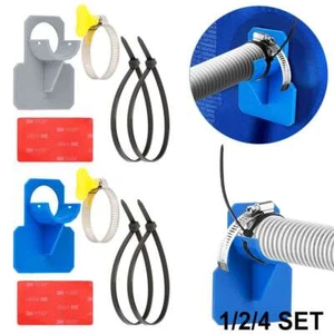 1/2/4 Set Swimming Pool Pipe Holders Mount, Above Ground Pool Hose Bracket Tool - Picture 1 of 18