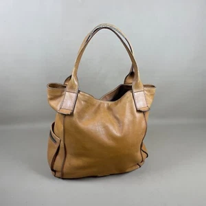 Fossil hellbraune Leder Schultertasche Handtasche Hobo-Stil große Beuteltasche Magnetverschluss - Bild 1 von 16