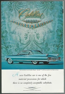 1961 CADILLAC advertisement, Coupe De Ville, Jeweled crest, Cadillac print ad - Imagen 1 de 3