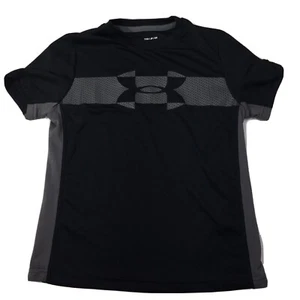 Under Armour Heat Gear Black Graphic Athletic T-Shirt Youth Size S - Picture 1 of 6