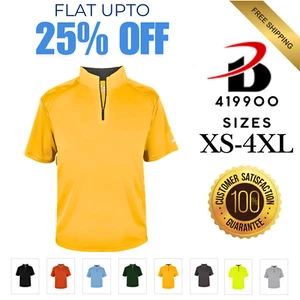Badger 419900 Mens Short Sleeve Moisture-Wicking B-Core 1/4-Zip Athletic T-Shirt - Picture 1 of 15