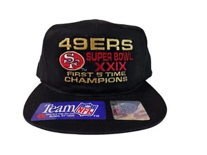 NOS VTG 90s 1995 San Francisco 49ers XXIX Super Bowl Champions Snapback Hat - Picture 1 of 11