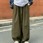 Men's Japanese Vintage Straight Cargo Pants Loose Wide Leg Leisure Chic Trousers
