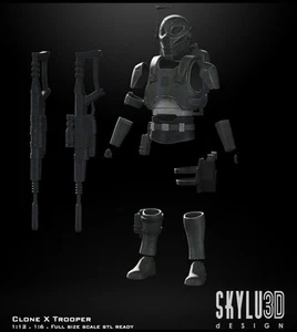 Star Wars Custom 3D Printed Unpainted Resin Kit Clone Assassin X The Bad Batch - Picture 1 of 5