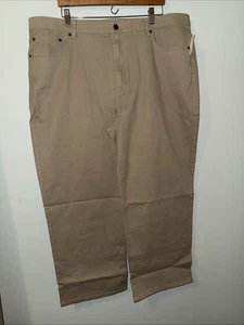 NWT Amazon Essentials Men's 42 x 28 Relaxed Fit Khaki Brown Flat Dress Pants - Bild 1 von 4