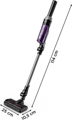 Rowenta X-Nano RH1128 2-in-1 Akku-Stielsauger - Schwarz/Violett (7211004796) - Bild 1 von 3