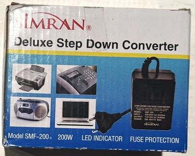 Simran Deluxe Step Down   Converter PLUG   SMF-200 200W - Image 1 of 3