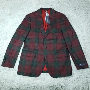 NEW Vineyard Vine Blazer Men's 40R Red Tartan Plaid Preppy Old Money Christmas - Picture 1 of 11