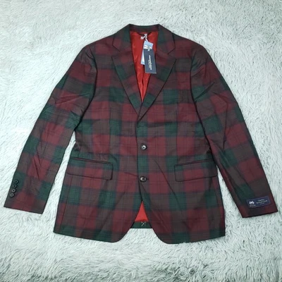NEW Vineyard Vine Blazer Men's 40R Red Tartan Plaid Preppy Old Money Christmas - Image 1 of 4