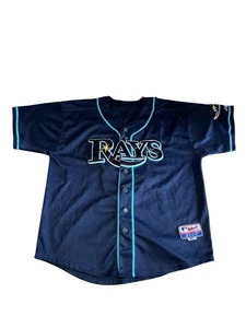 Camiseta Majestic MLB Tampa Bay Rays 3 Longoria en Azul Talla 52 XL - Imagen 1 de 7