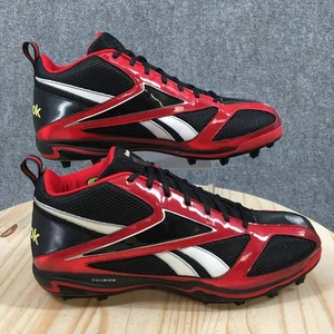 Reebok Shoes Mens 14 DMX Ride  Baseball Cleats Sneakers Black Red J82668 NEW - Picture 1 of 18