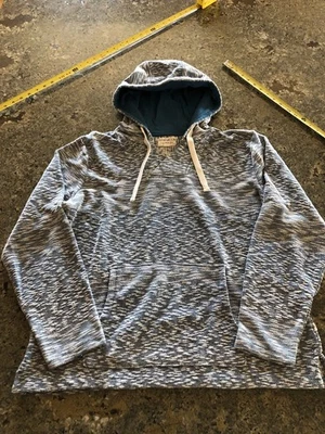 Hang Ten Long Sleeve Hoodie Kangaroo Pocket Size XL Unisex ￼Blue/White - Image 1 of 4