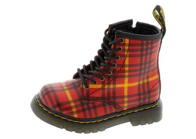 Dr. Martens Kid Collection 1460 Tartan Red Multi Size 8 Toddler - Image 1 of 4
