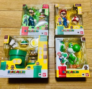 Bandai S.H.Figuarts Nintendo Super Mario Bros Mario Luigi Yoshi Set of 4 Japan - Picture 1 of 4