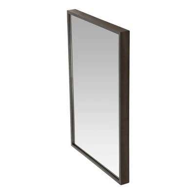 Bali Modern Rectangle Wall Mirror Grey 30"H x 20"W x 2"D - Image 1 of 4